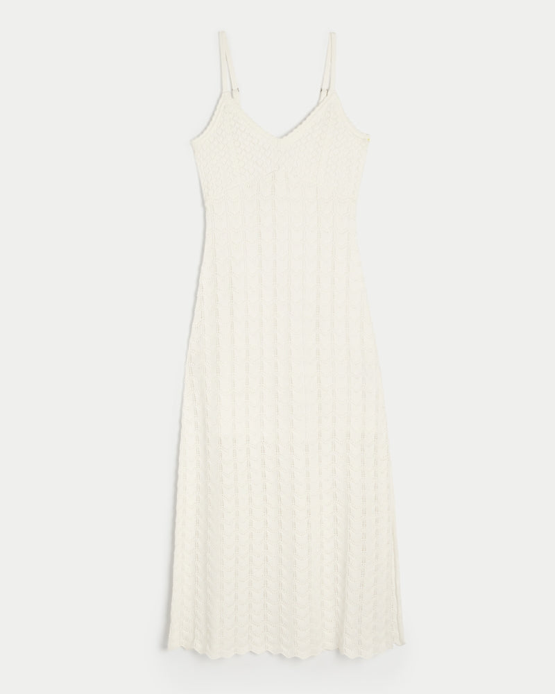 Textured Cotton Midi Dress