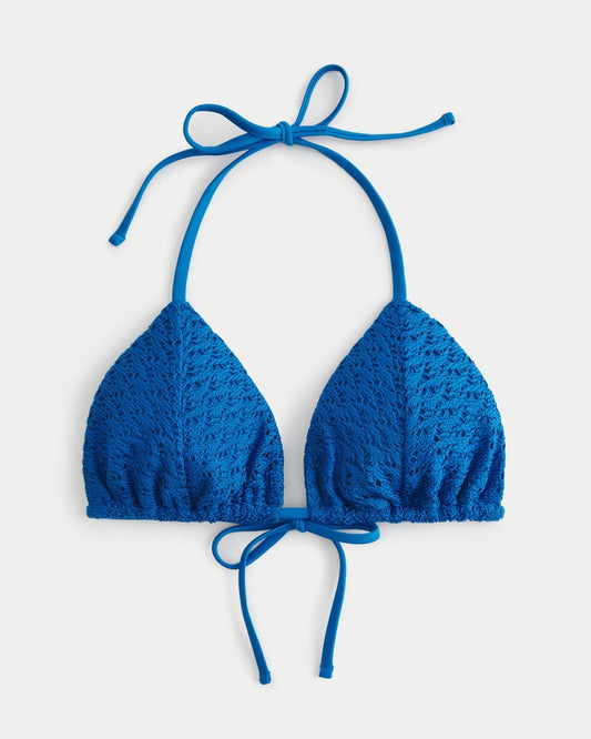 Textured Triangle Bikini Top