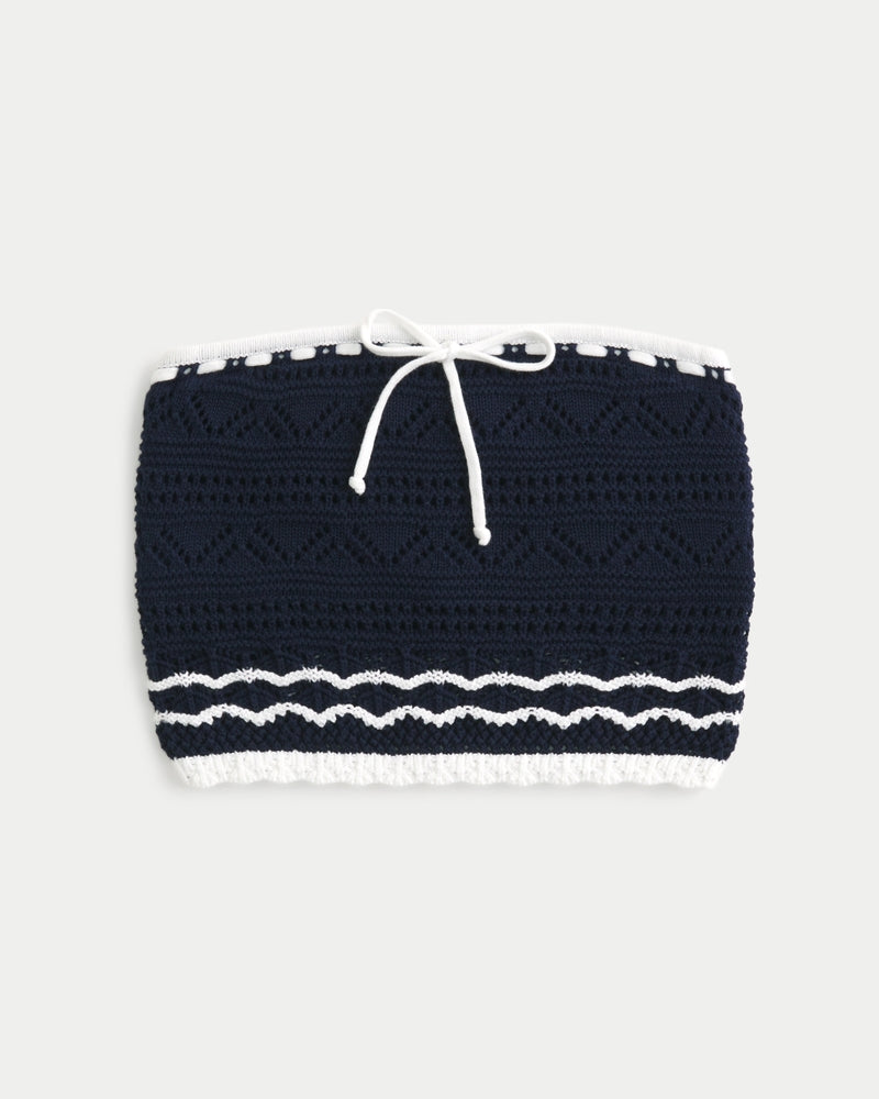 Textured Cotton Tube Top