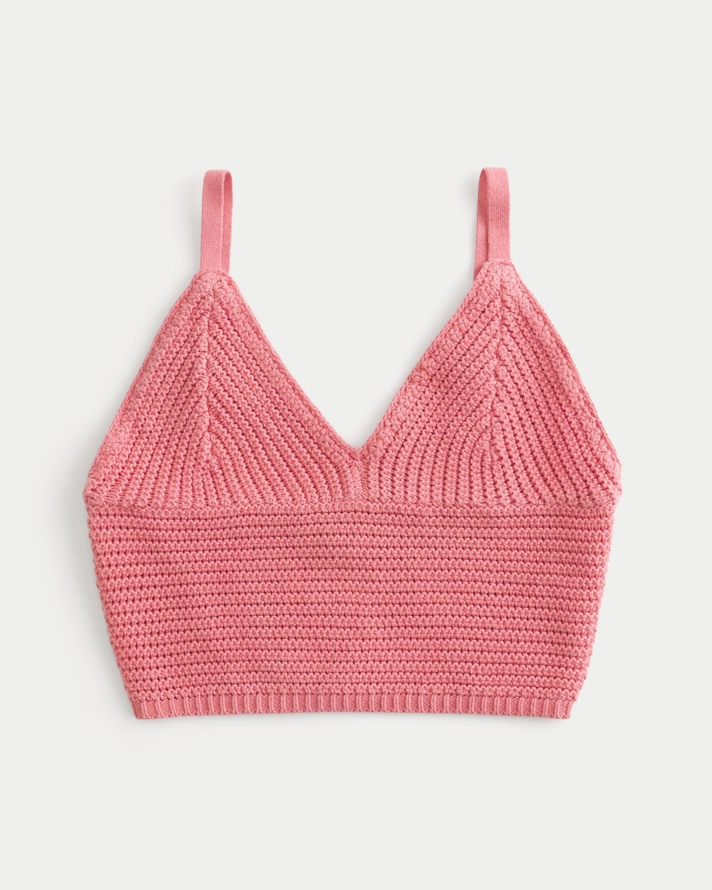 Lacy V-Neck Bralette — Pink