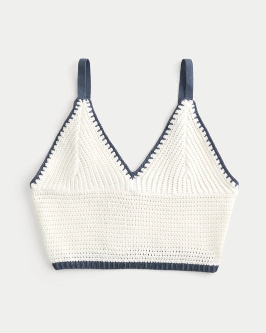 Cropped Cotton Tank Top